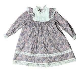 Jessica McClintock gunne sax vintage girls prairiecore cottagecore dress